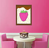 Grafika - Sladká stracciatella grafika (malina) - 8578790_