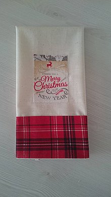 Úžitkový textil - Dekoračná utierka Christmas time - 8582878_