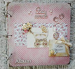 Papiernictvo - Ružový fotoalbum pre dievčatko - 8583206_
