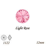 Korálky - SWAROVSKI® ELEMENTS 1122 Rivoli - Light Rose, 12mm, bal.1ks - 8586089_