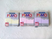 Modelovacie hmoty - Fimo Effect (vanilka/ruža/lila) - 8589150_