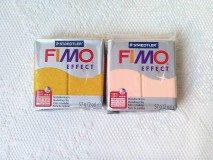 Modelovacie hmoty - Fimo Effect (zlatá/pastel broskyňa) - 8589261_