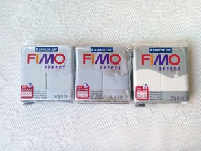 Modelovacie hmoty - Fimo Effect (voda/strieborná/perleťová) - 8589254_