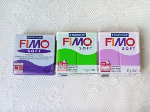 Modelovacie hmoty - Fimo Soft (tmavofialová/zelená/svetlofialová) - 8589275_