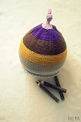 Detské čiapky - Bavlnená pletená jesenná čiapočka - 8586703_