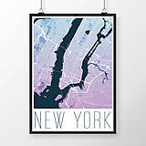 Obrazy - NEW YORK, moderný, modro-fialový - 8592588_