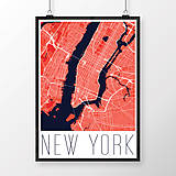 Obrazy - NEW YORK, moderný, červený - 8592592_
