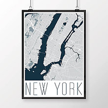 Obrazy - NEW YORK, moderný, svetlomodrý - 8592586_