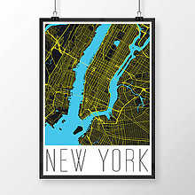 Obrazy - NEW YORK, moderný, čierny - 8592593_