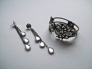 Sady šperkov - Náušnice+náramok - 8591938_
