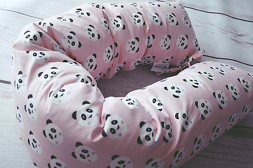 Tehotenský vankúš / Vankúš na dojčenie ružové pandy