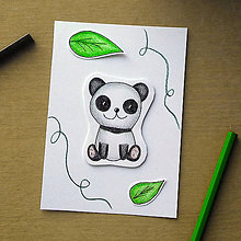 Papiernictvo - VÝPREDAJ - ďžungľa pohľadnica (panda) - 8598370_