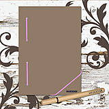 Papiernictvo - MADEBOOK kniha A5 - ružová gumička - 8599386_