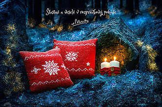 Úžitkový textil - vianočný vankúšik - 8604243_