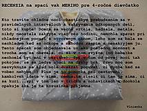 Detský textil - Spaci vak pre deti 100% Merino Top s kašmírom BODKA fialová - 8604483_