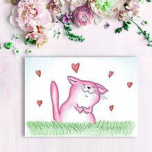 Kresby - Mačička (zamilovaná) - 8605195_