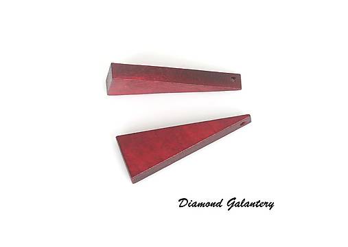 Komponenty - Prívesok drevený 14x40 mm - vínový - 8609858_