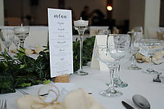 Grafika - Svadobné menu a menovky a čísla stolov - 8610961_