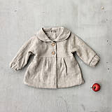 Detské oblečenie - Dievčenský ľanový kabátik - natural - 8610571_