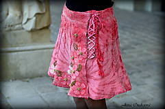 Sukne - Plstená hodvábno vlnená sukňa malinová - 8610769_