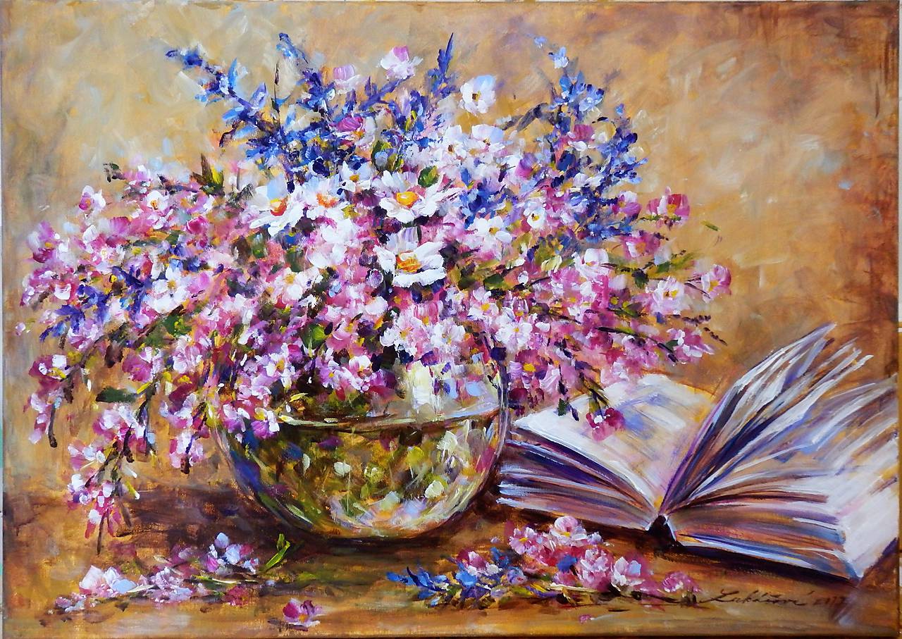 Romantické zátišie s knihou