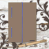 Papiernictvo - MADEBOOK kniha A5 - modrá gumička - 8611529_