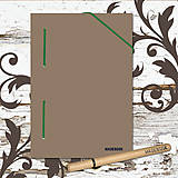 Papiernictvo - MADEBOOK kniha A5 - zelená gumička - 8611542_