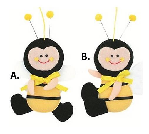 Iný materiál - Čmeliak z filcu na zavesenie cca 15cm  - 8614220_