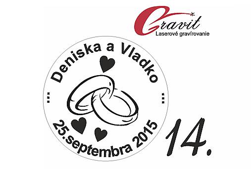 Materiál ručne robený - Svadobné razítko 14 - 8613432_