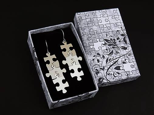 Náušnice - Puzzle náušnice - 8615442_