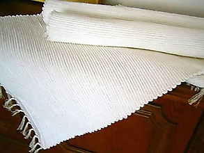 Úžitkový textil - tkany koberc smotanovy - 8619979_