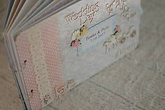 Papiernictvo - Svadobný fotoalbum v sivej, ružovej a mentolovej - 8623008_
