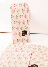 Obalový materiál - Papierová obálka / vrecko "pink cactus" - 8621344_