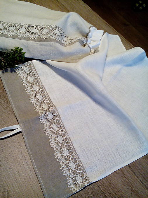 Úžitkový textil - Ľanová kuchynská utierka - 8627124_