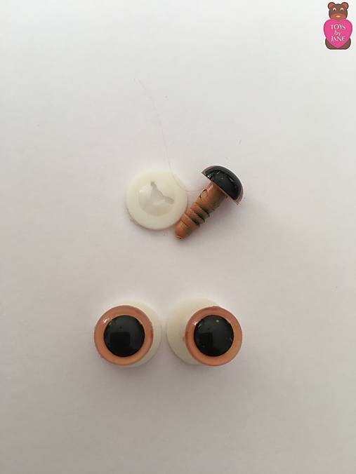 Komponenty - Bezpečnostné oči - béžové 10mm - 8629685_