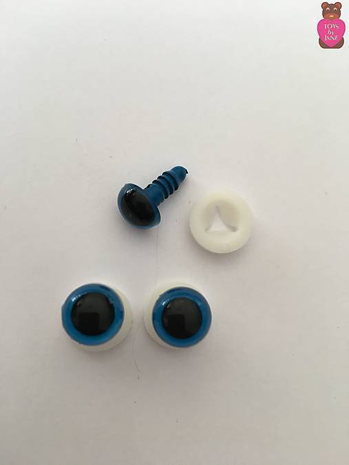 Komponenty - Bezpečnostné oči - modré 10mm - 8629692_
