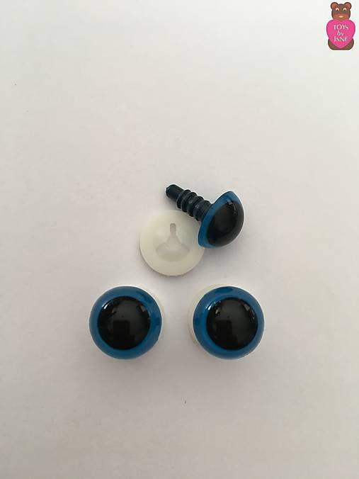 Komponenty - Bezpečnostné oči - modré 12mm - 8629696_