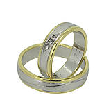 Prstene - Obrúčky, bielo - žlté zlato - 8631076_
