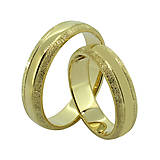 Prstene - Obrúčky zo žltého zlata s briliantovou matáciou - 8631118_