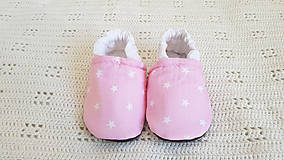 Detské topánky - Ružové capačky s hviezdičkami - 8632811_