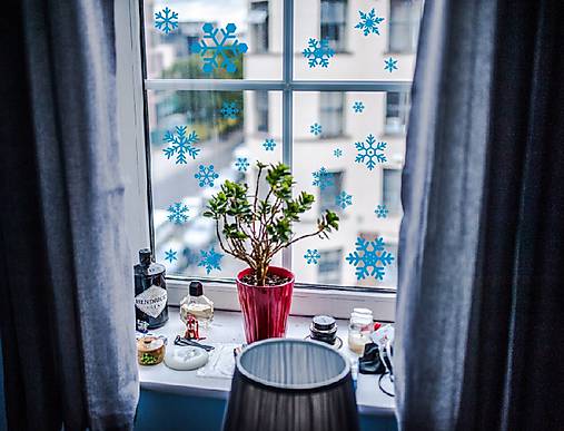 Nálepky na stenu / okno - Snehové vločky
