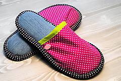 Ponožky, pančuchy, obuv - Ružové bodky - 8636406_