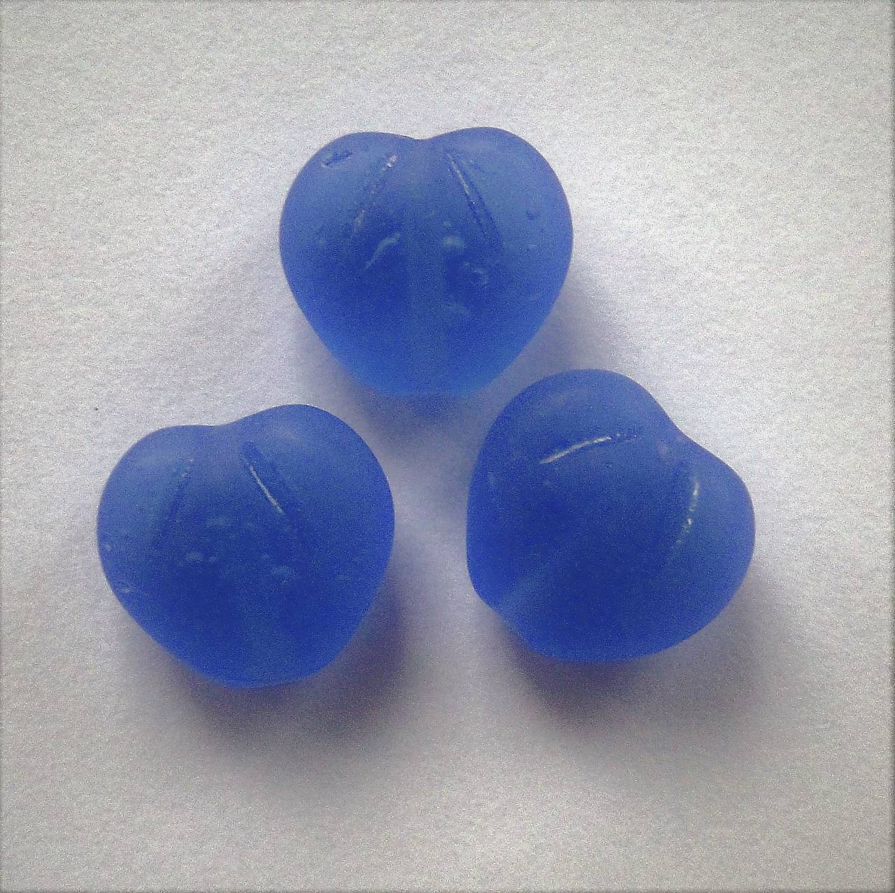 Skl.srdce 11mm-1ks (modrá mat)