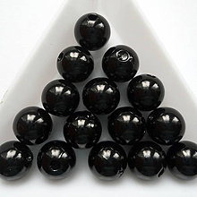 Korálky - GLANCE plast 10mm-10ks (čierna) - 8638551_