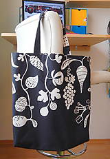 Nákupné tašky - Nákupná taška - Čierno-biela úroda - 8641312_
