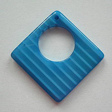 Korálky - Plast.prívesok 29x29mm-1ks (modrá) - 8641685_