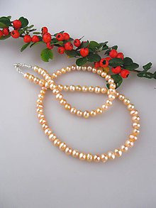 Náhrdelníky - Perly pravé náhrdelník , zapínanie striebro Ag925/1000 - 8641486_