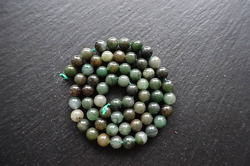 Minerály - Jadeit africký 6mm - 8643721_