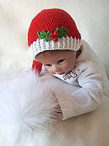 Detské čiapky - Vianočná čiapočka - 8645005_