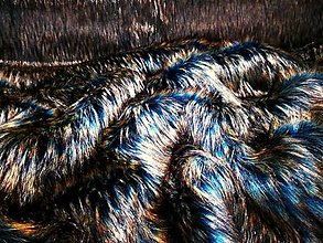 Textil - Kožušina umelá - huňatá viacfarebný melír - cena za 10 cm - 8645922_